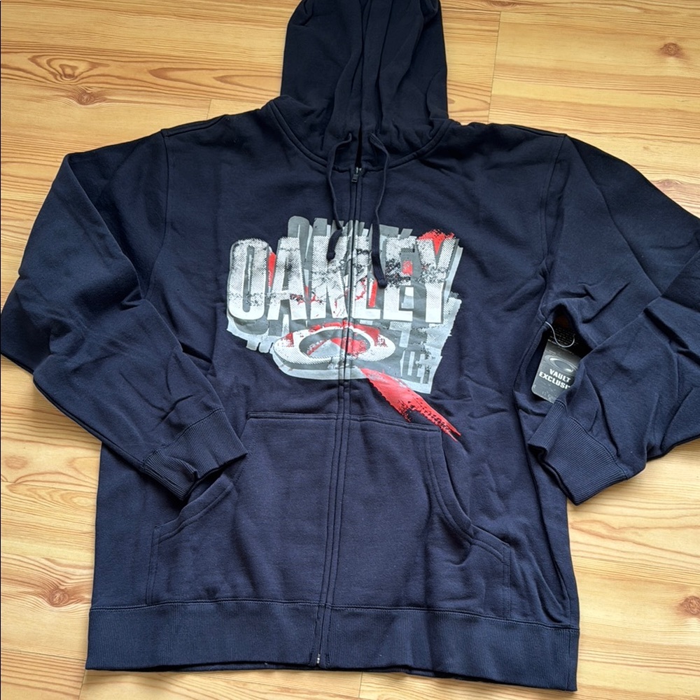 COPY - Oakley Navy and Red Graphic Hoodie brand new